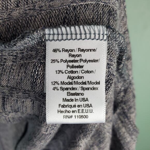 Laila Jayde Women's Gray Tristain Ribbed Detail Cardigan Size 1X - Picture 4 of 5